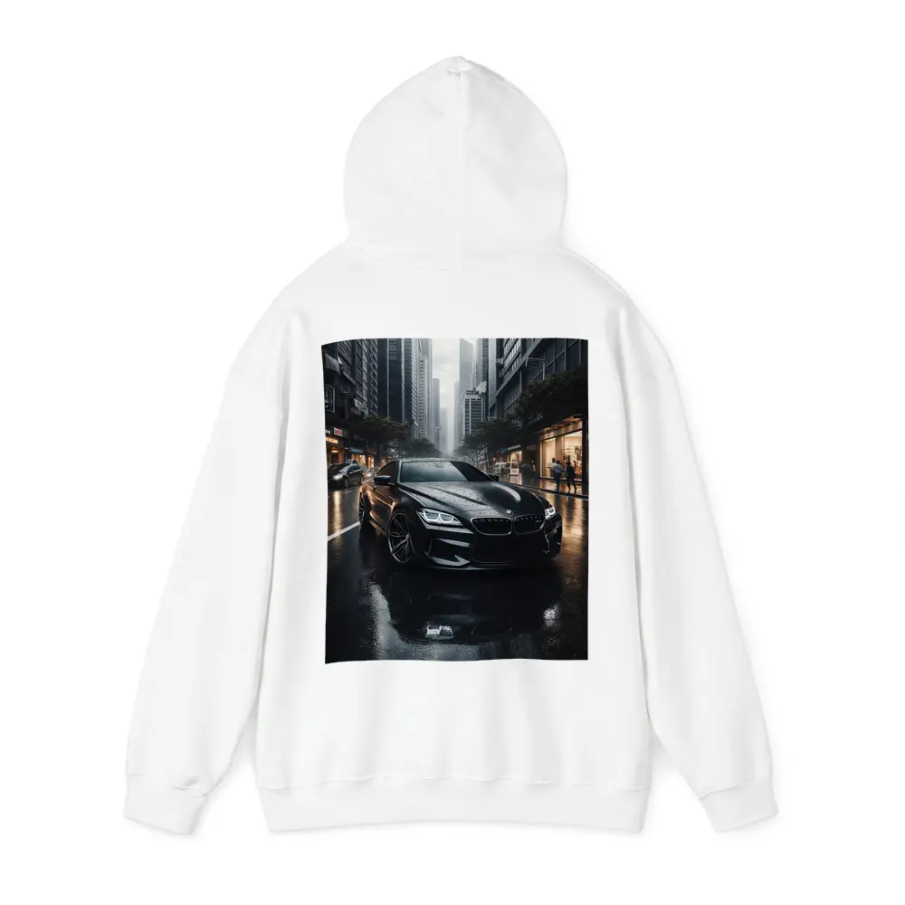 BMW M6 Black Rainy City Street – Hoodies
