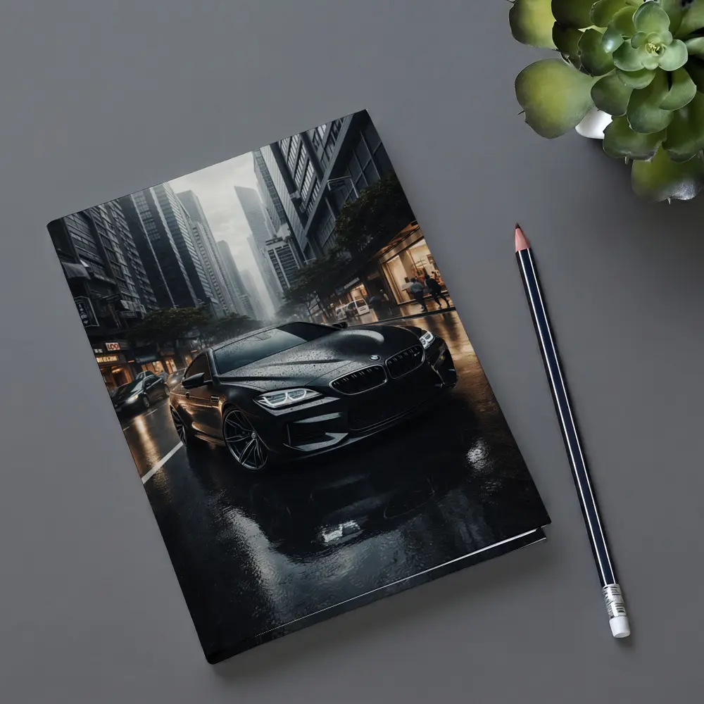 BMW M6 Black Rainy City Street – Notebooks