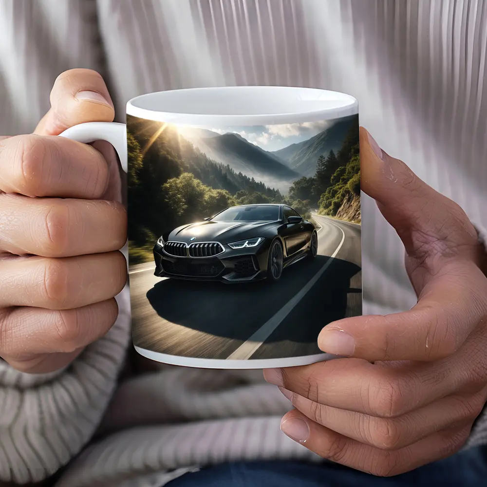 BMW M8 Black Coupe Mountain Road Drive – Mugs