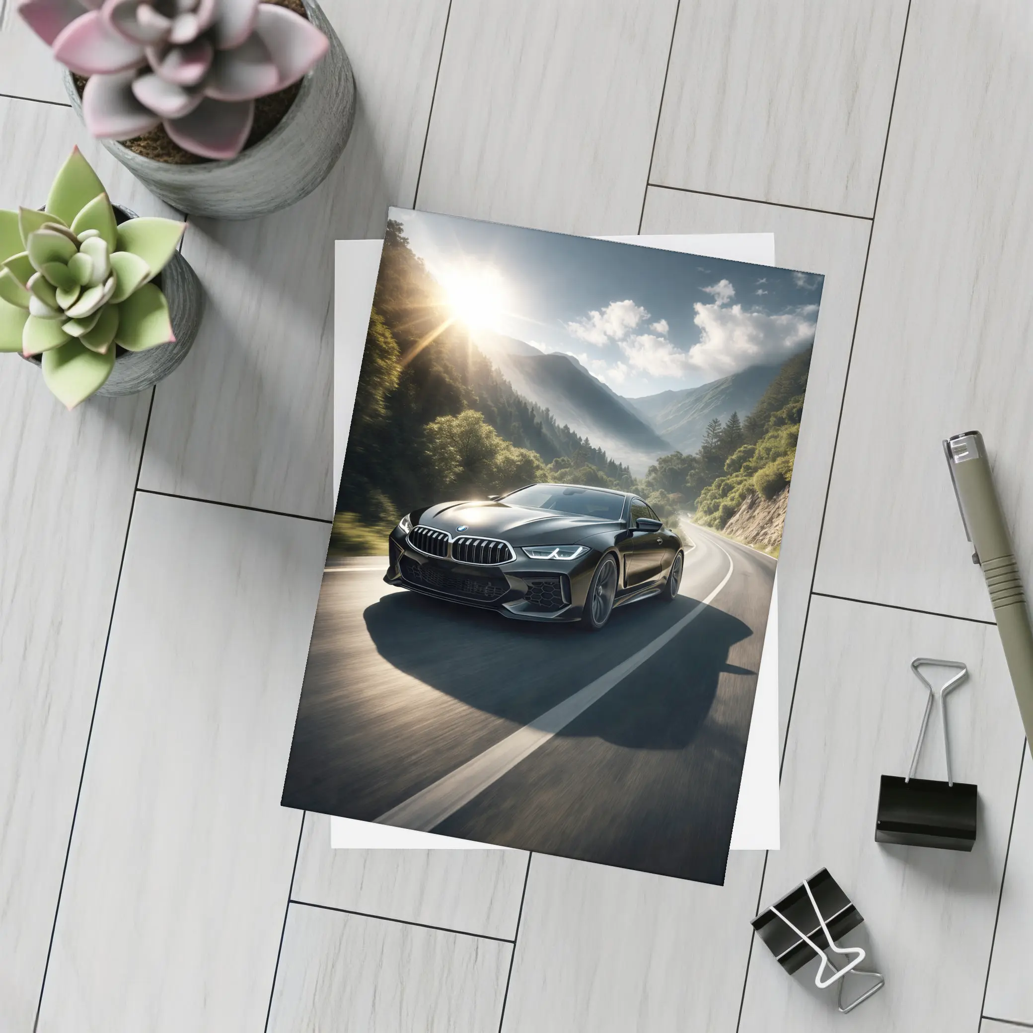 BMW M8 Black Coupe Mountain Road Drive – Postcards