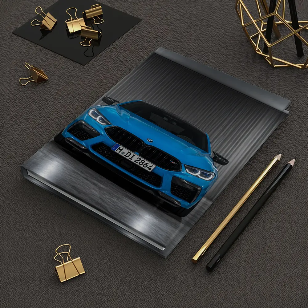 BMW M8 Blue Front View Studio – Notebooks
