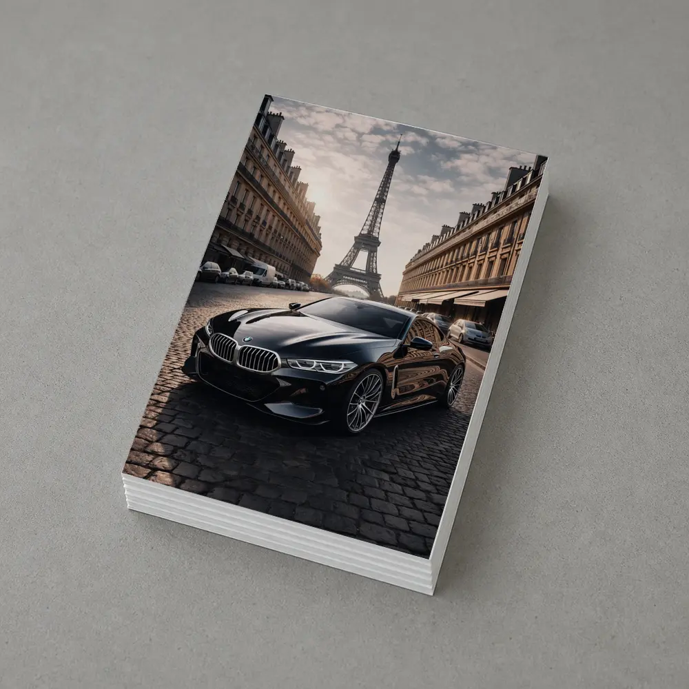 BMW M8 Black Coupe Paris Eiffel Tower – Postcards