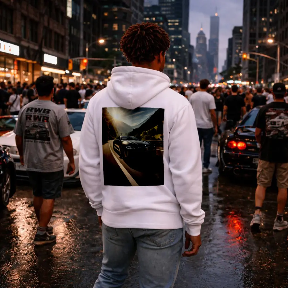 BMW M8 Black Coupe Mountain Road Drive – Hoodies
