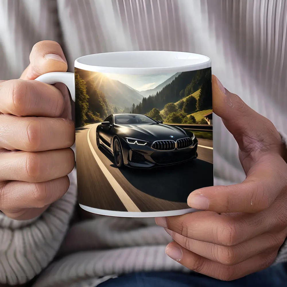 BMW M8 Black Coupe Mountain Road Drive – Mugs