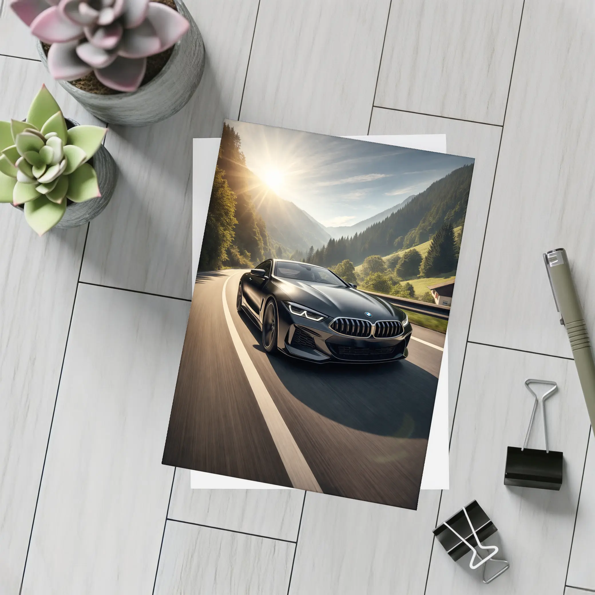 BMW M8 Black Coupe Mountain Road Drive – Postcards