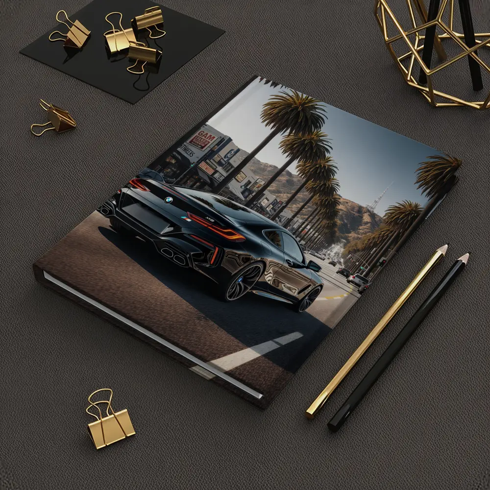 BMW M8 Cruising Hollywood Boulevard Palm Trees – Notebooks