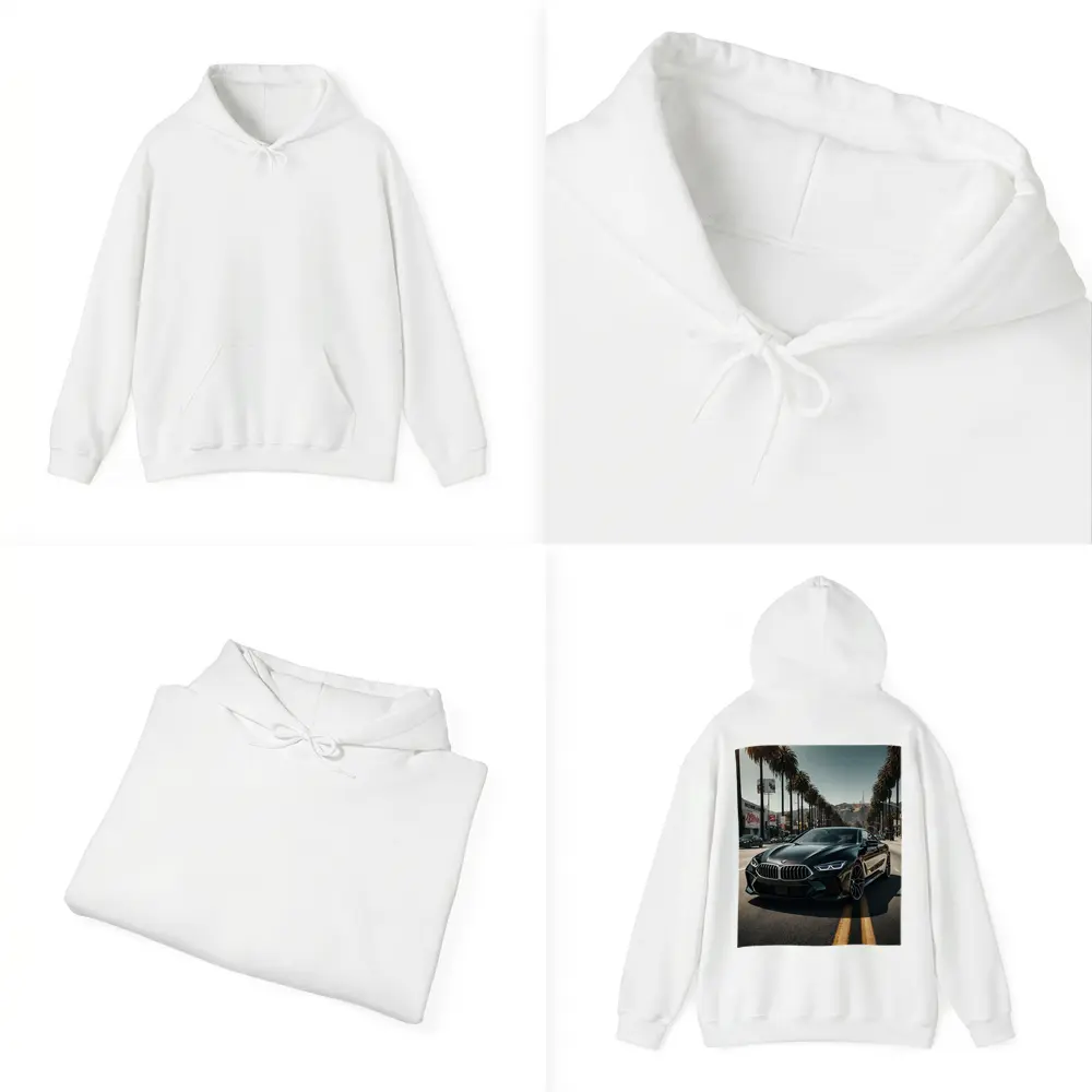 BMW M8 Cruising Los Angeles Palm Tree Boulevard – Hoodies