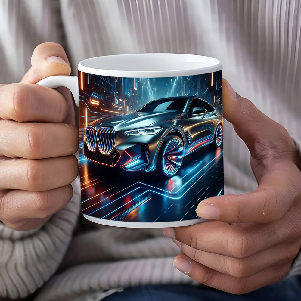 BMW X6 Neon Futuristic City Night – Mugs