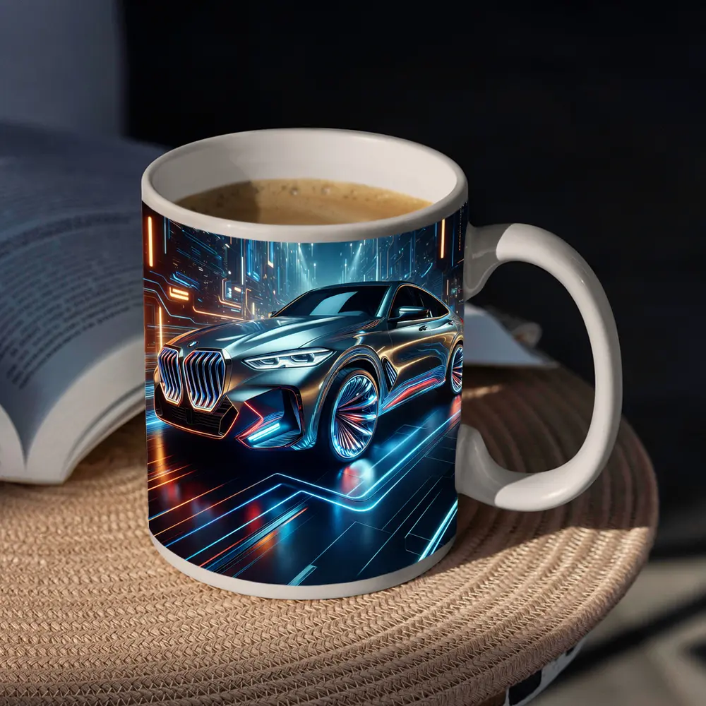 BMW X6 Neon Futuristic City Night – Mugs