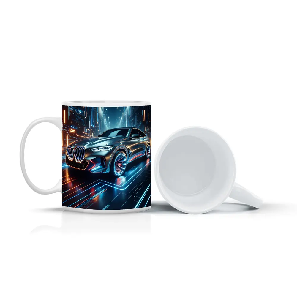 BMW X6 Neon Futuristic City Night – Mugs