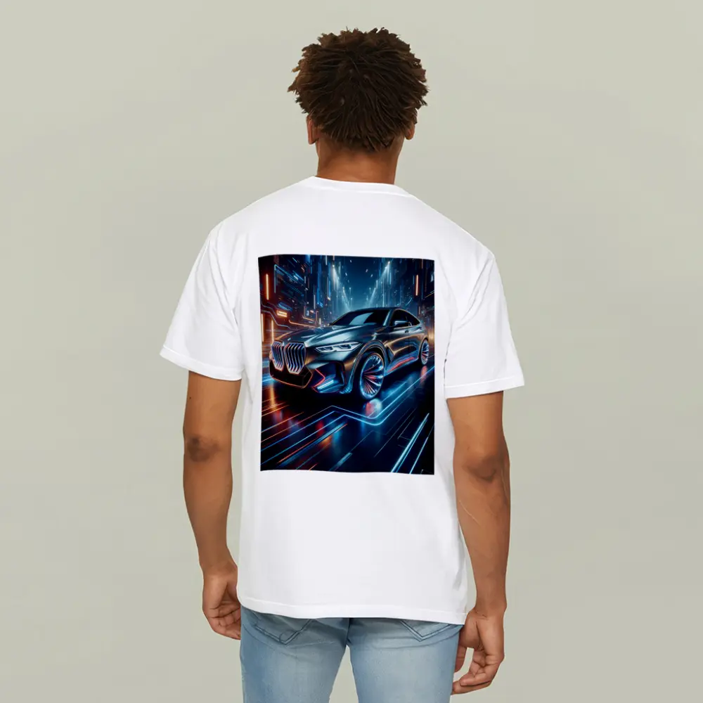 BMW X6 Neon Futuristic City Night – T-Shirts