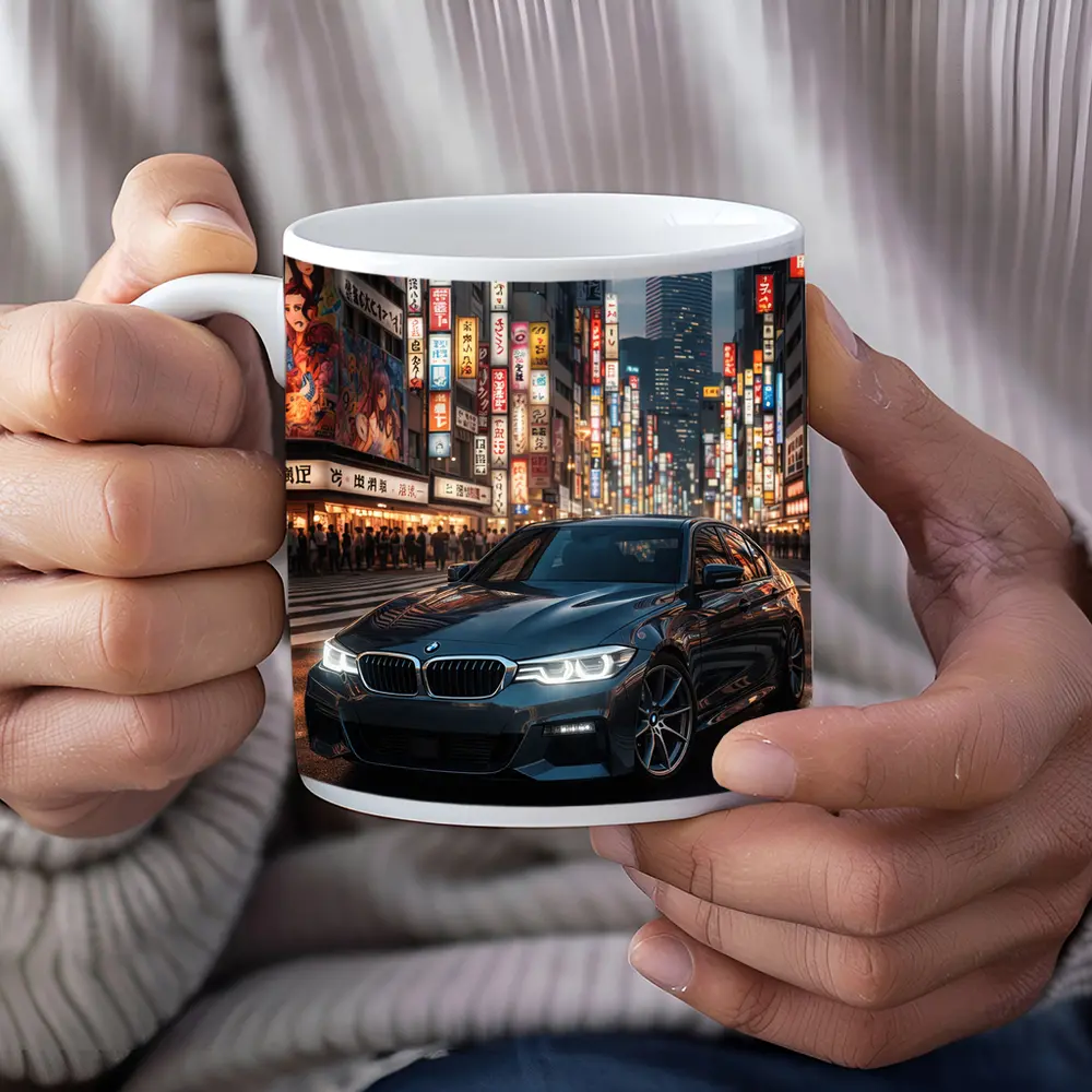BMW Series Three Tokyo City Night Street – Mugs