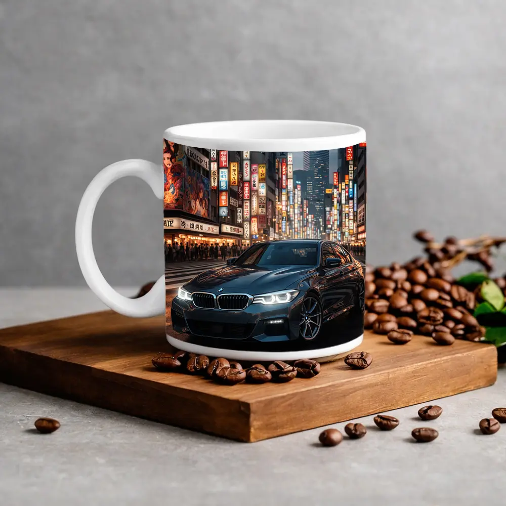 BMW Series Three Tokyo City Night Street – Mugs