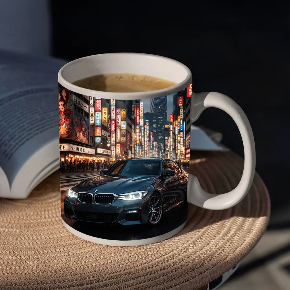 BMW Series Three Tokyo City Night Street – Mugs