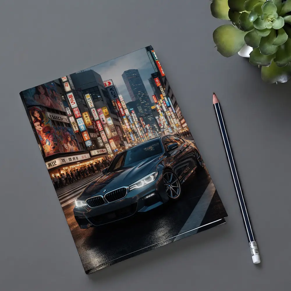 BMW Series Three Tokyo City Night Street – Notebooks