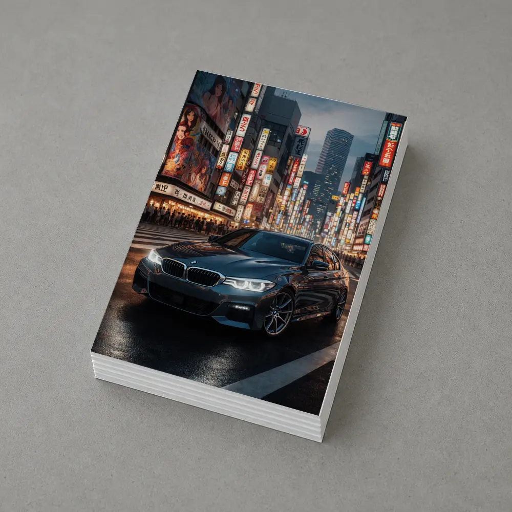 BMW Series Three Tokyo City Night Street – Postcards