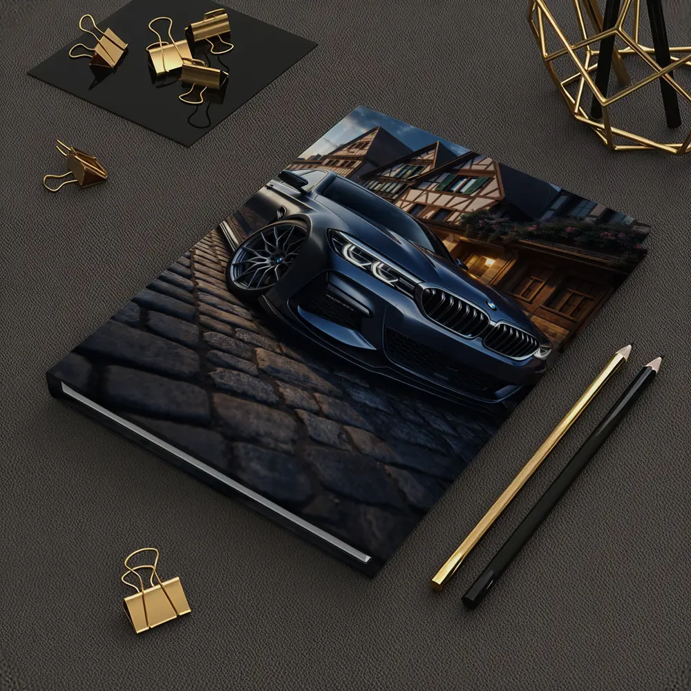 BMW 5 Series On Cobblestone European Street – Notebooks