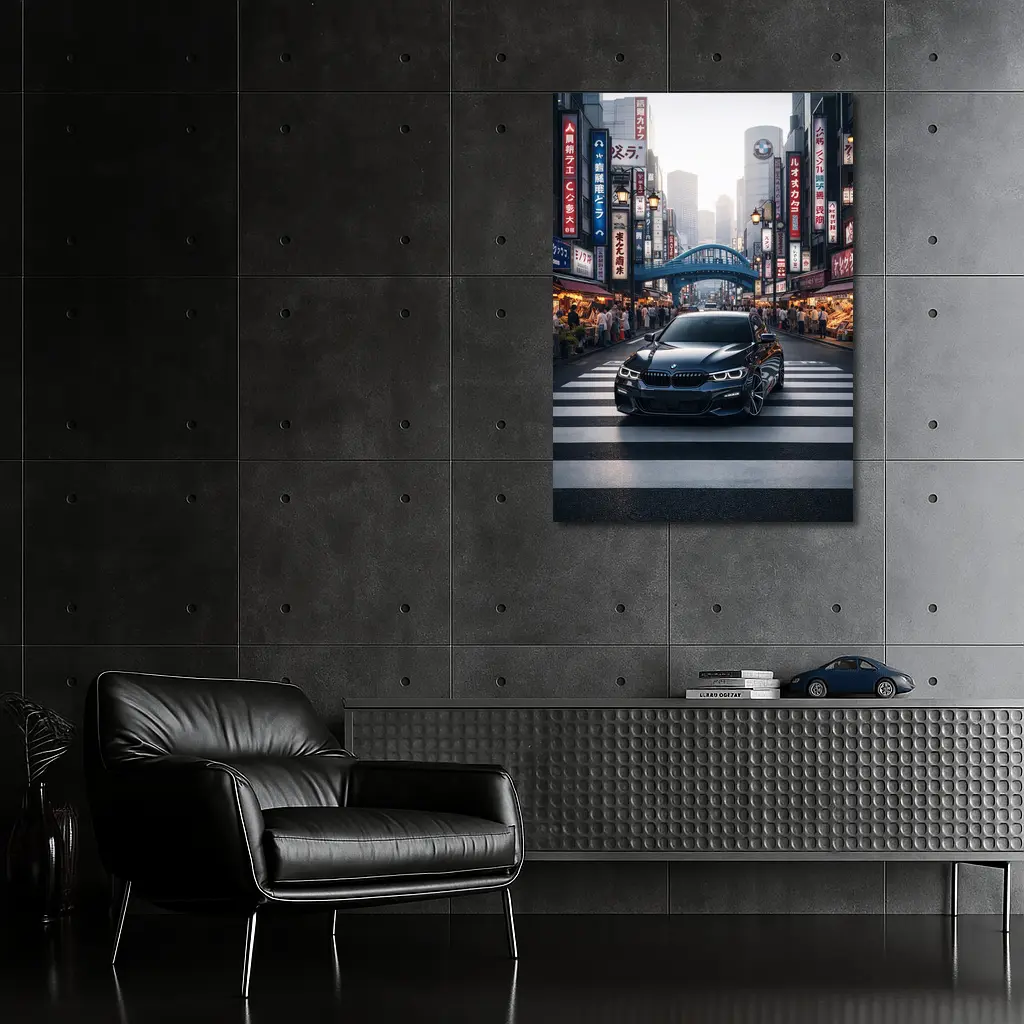 BMW Five Series Tokyo City Street – Wall Art