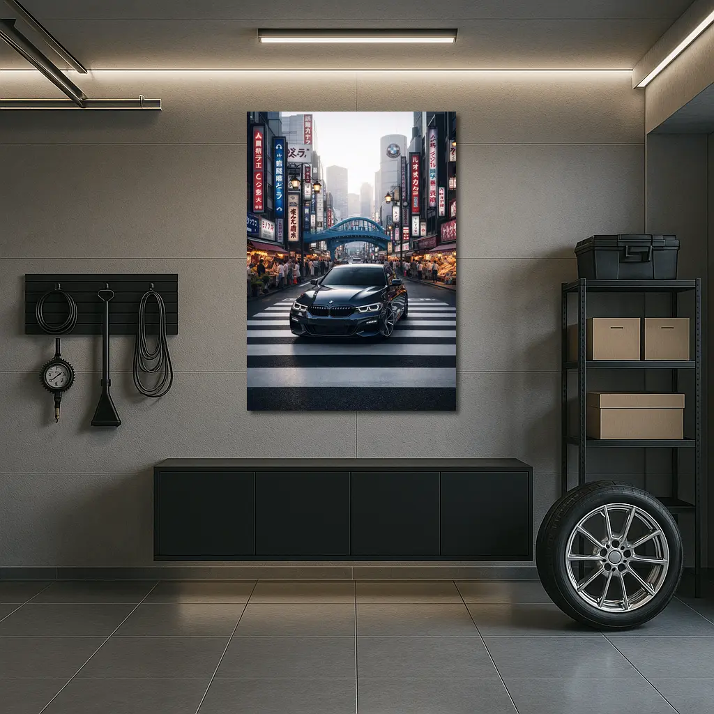 BMW Five Series Tokyo City Street – Wall Art