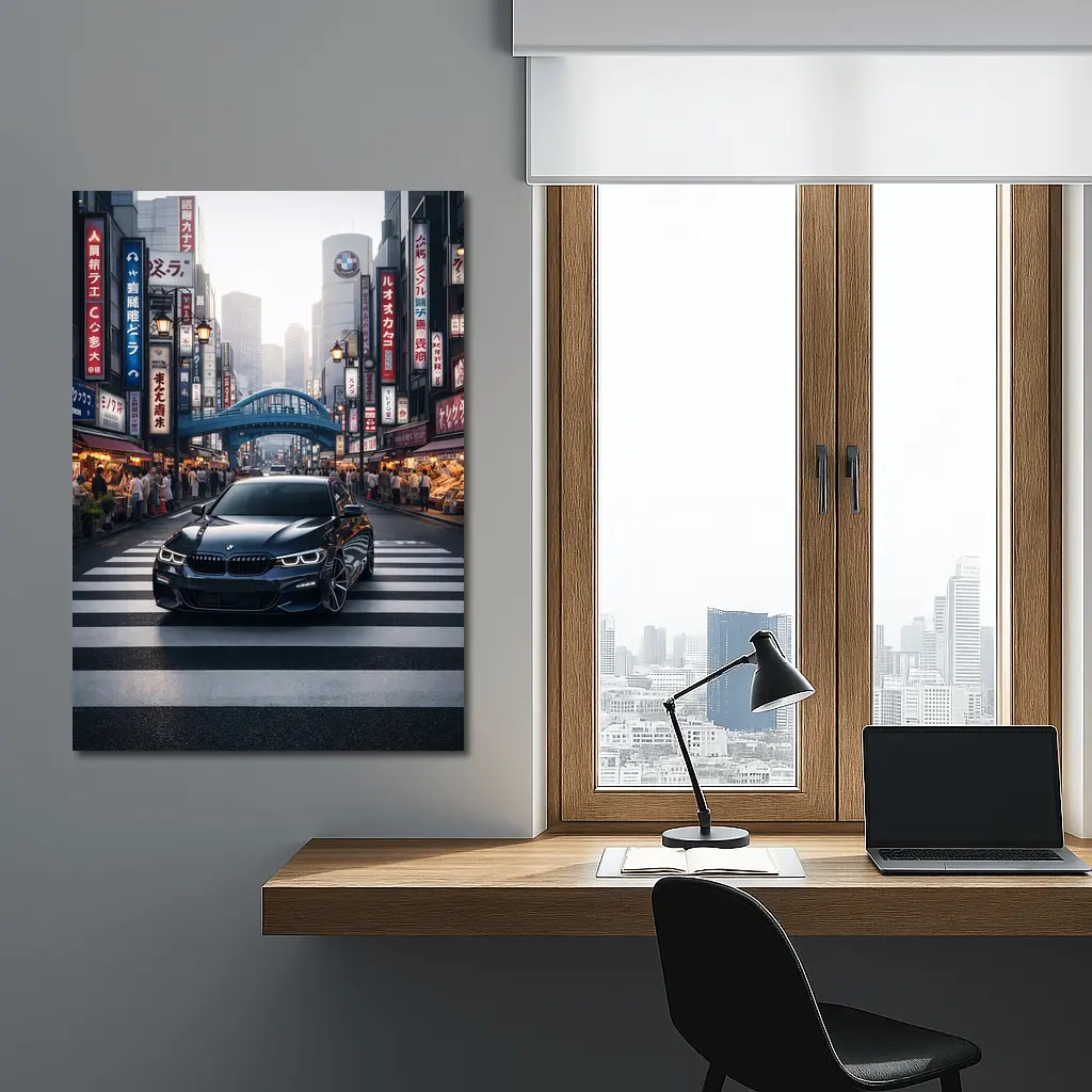 BMW Five Series Tokyo City Street – Wall Art