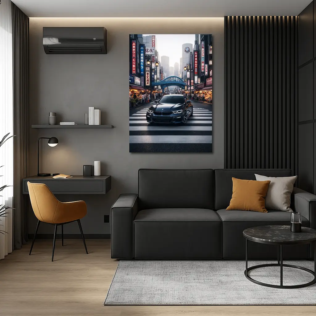 BMW Five Series Tokyo City Street – Wall Art