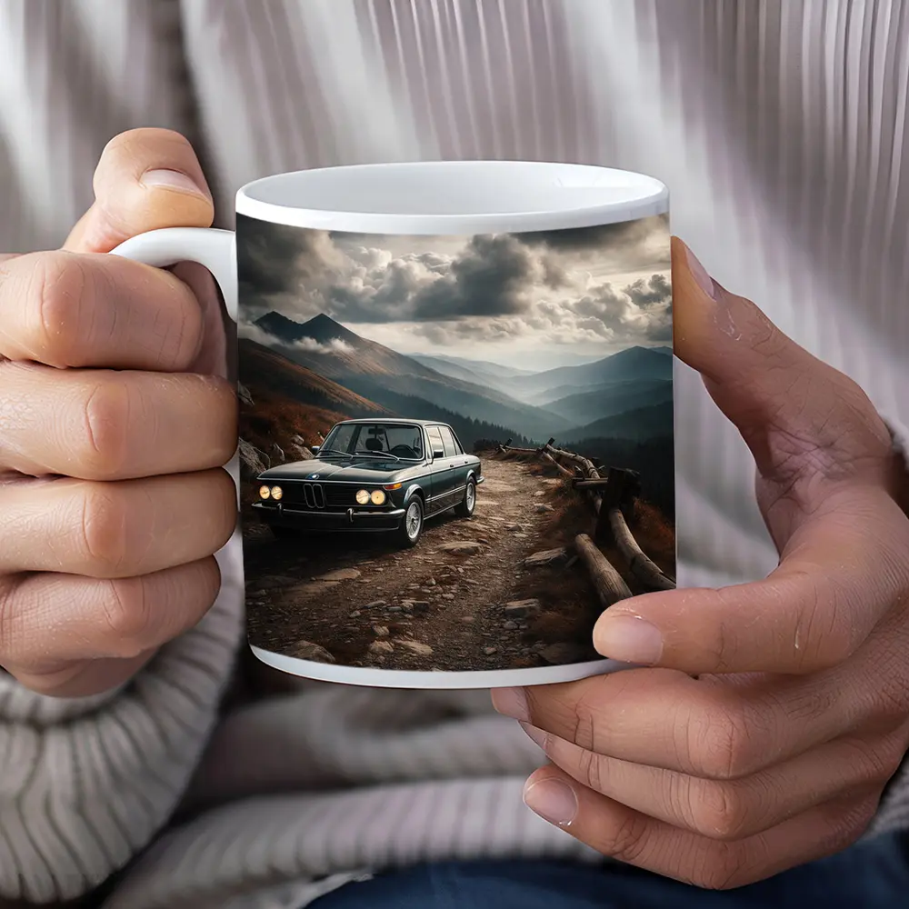 BMW 2002 Classic Car Mountain Road Drive – Mugs