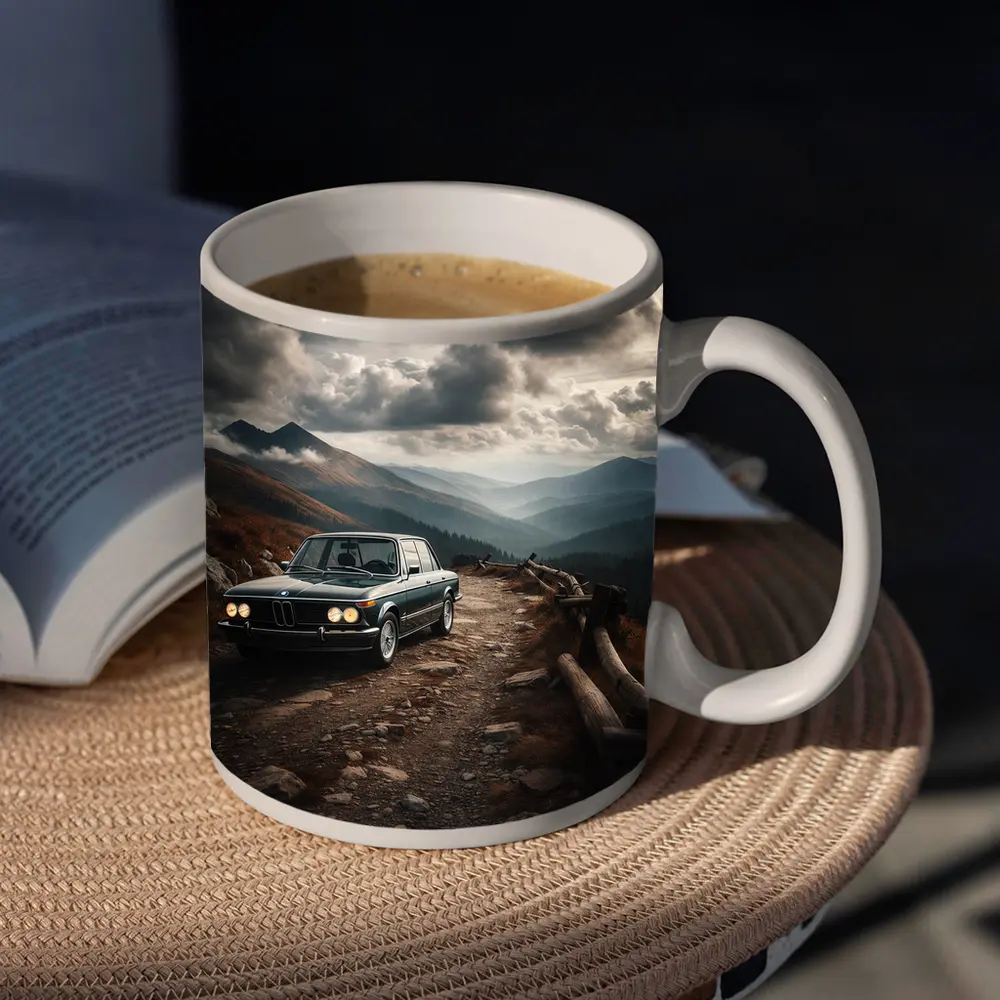 BMW 2002 Classic Car Mountain Road Drive – Mugs