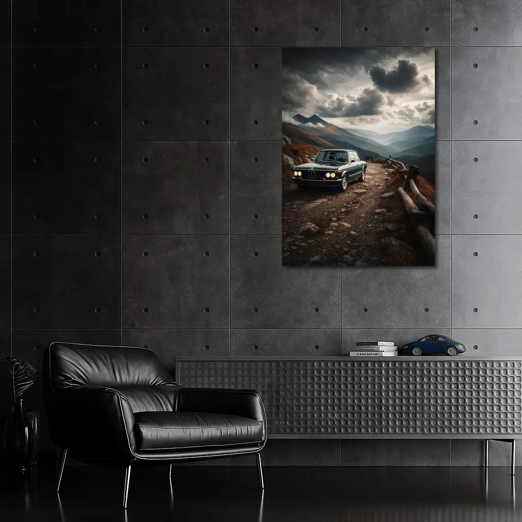 BMW 2002 Classic Car Mountain Road Drive – Wall Art