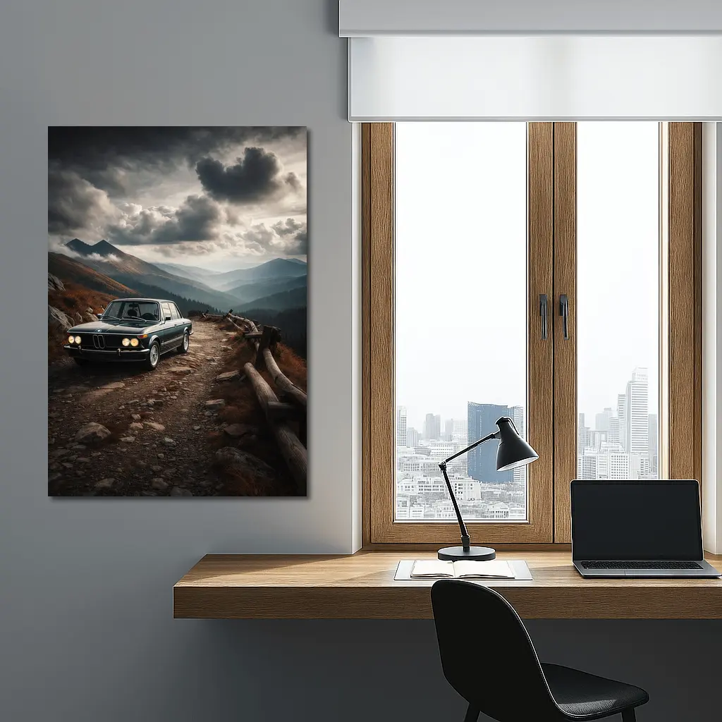 BMW 2002 Classic Car Mountain Road Drive – Wall Art