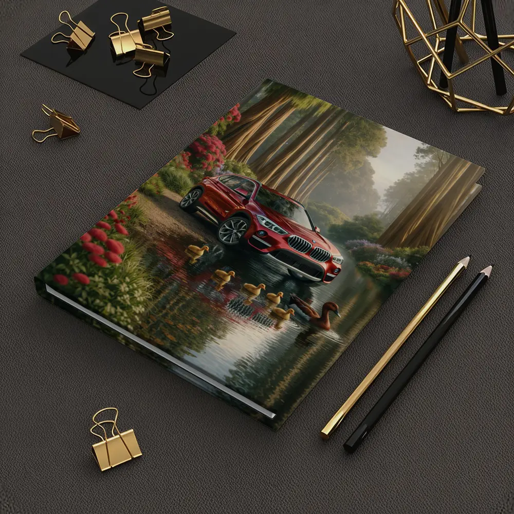 Red BMW X1 SUV Forest River Scene – Notebooks