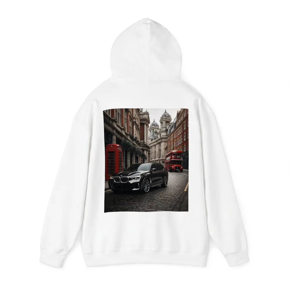 BMW X5 Black London Street Scene – Hoodies