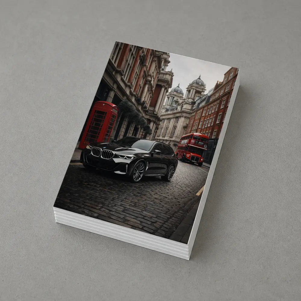 BMW X5 Black London Street Scene – Postcards