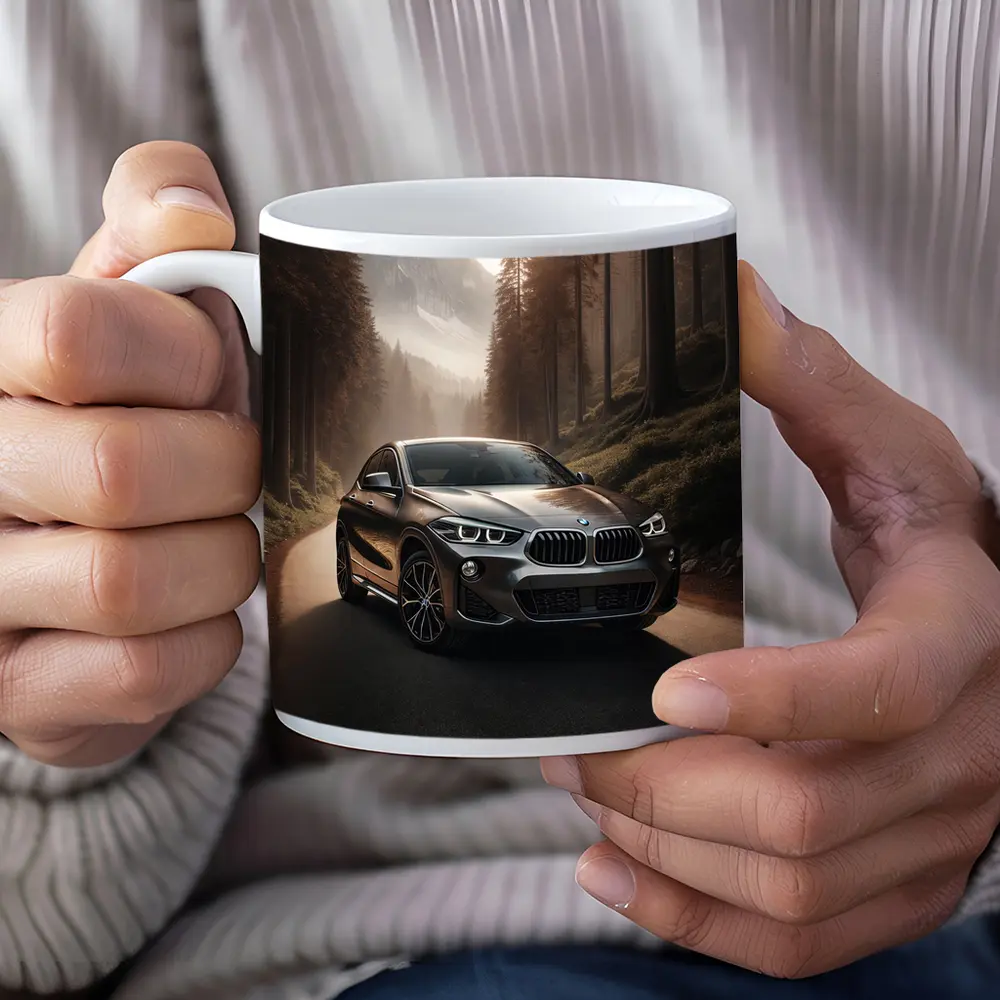 BMW X2 on Misty Mountain Forest Road – Mugs