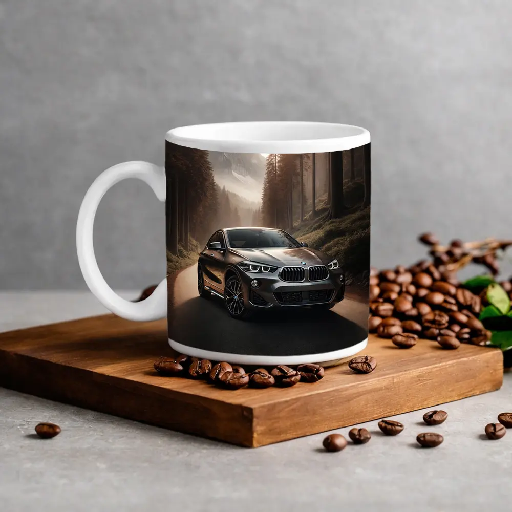 BMW X2 on Misty Mountain Forest Road – Mugs