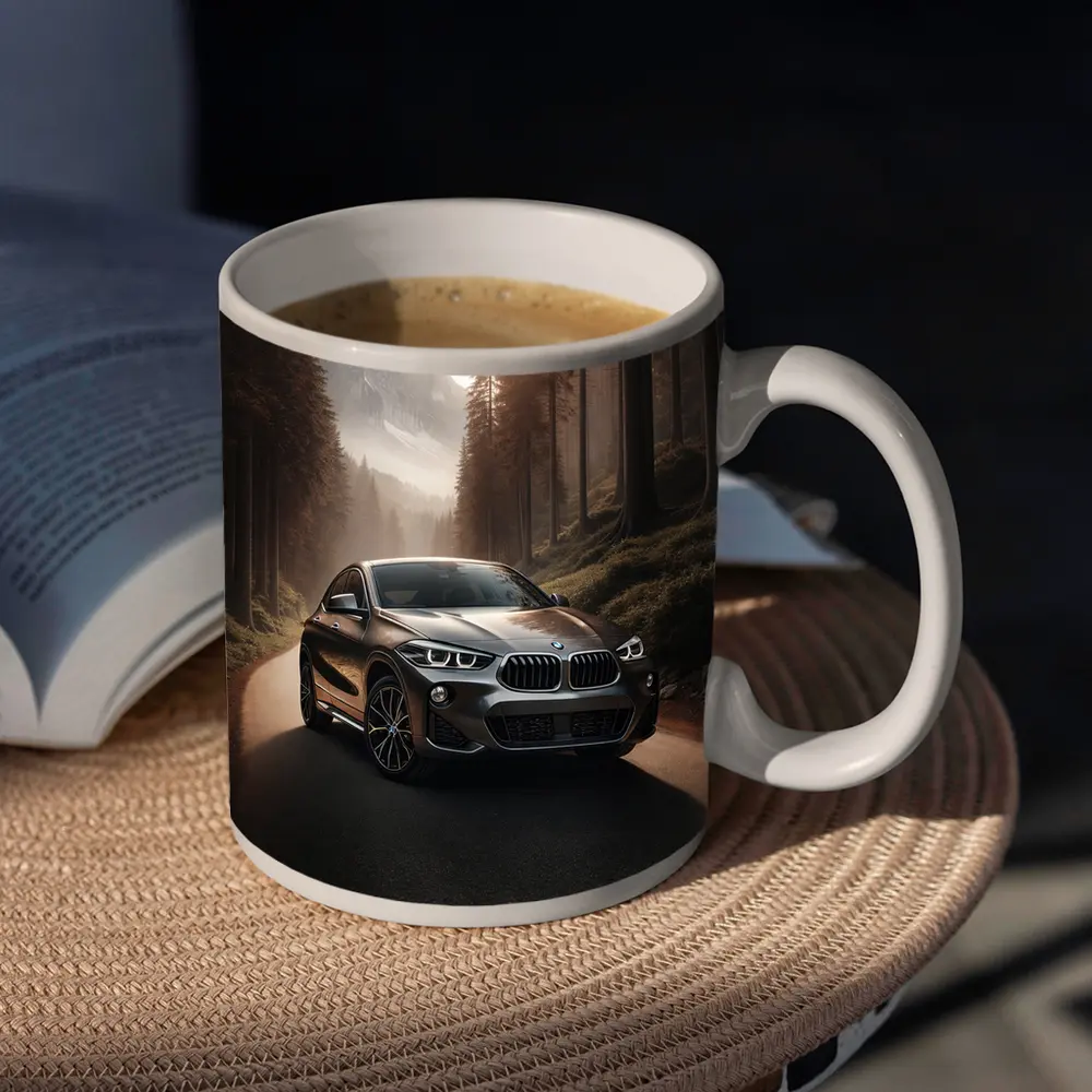 BMW X2 on Misty Mountain Forest Road – Mugs