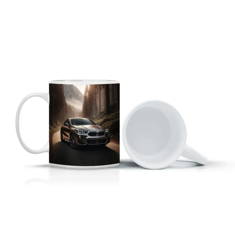 BMW X2 on Misty Mountain Forest Road – Mugs