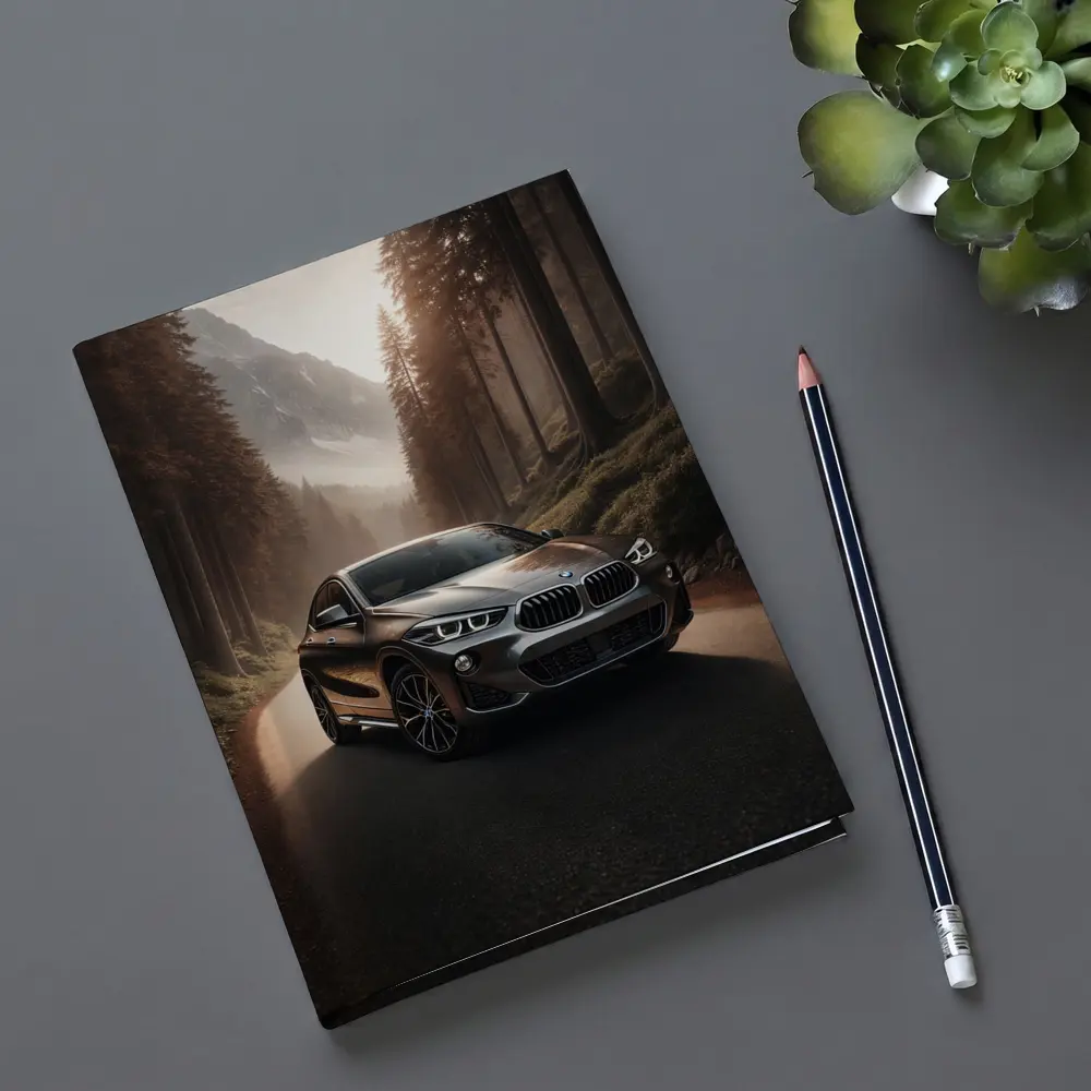 BMW X2 on Misty Mountain Forest Road – Notebooks