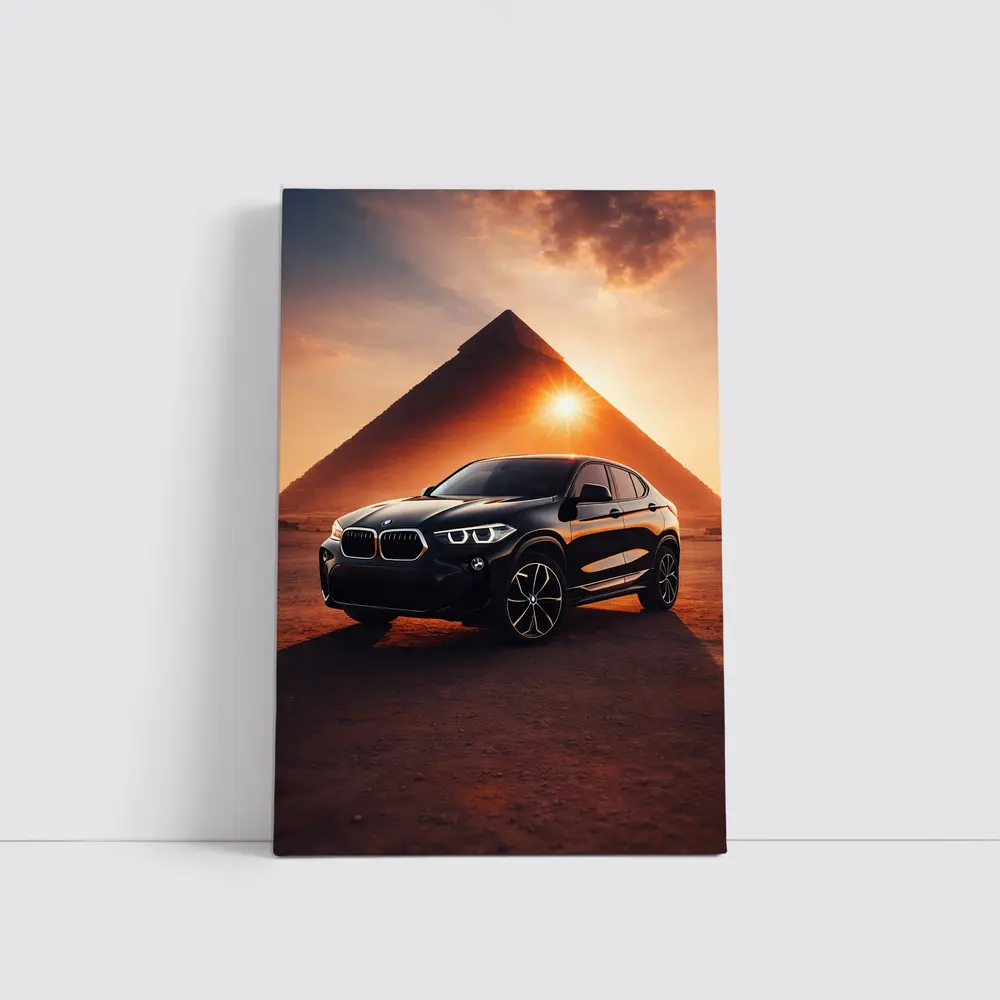 BMW X2 Black Egypt Pyramid Sunset – Wall Art