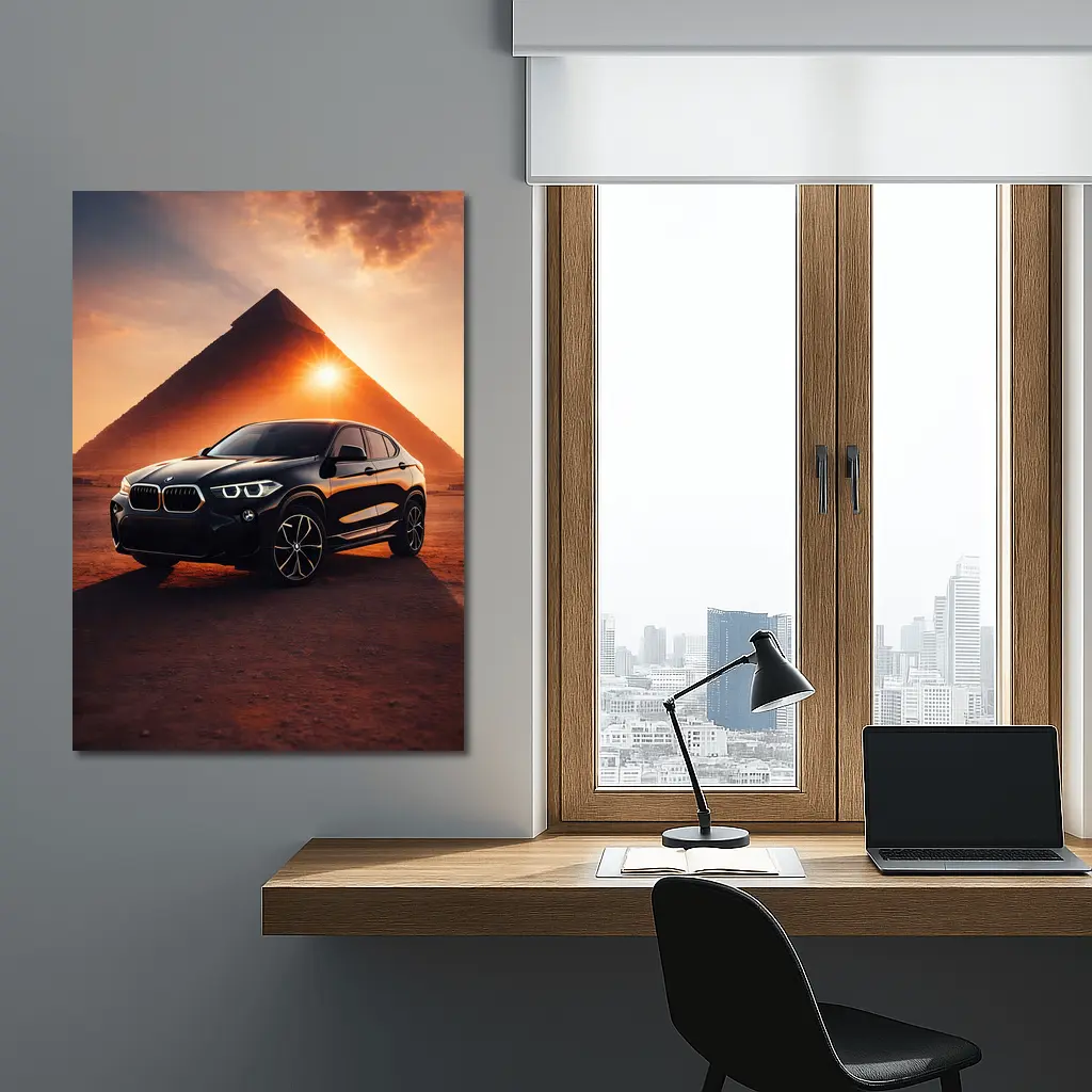 BMW X2 Black Egypt Pyramid Sunset – Wall Art