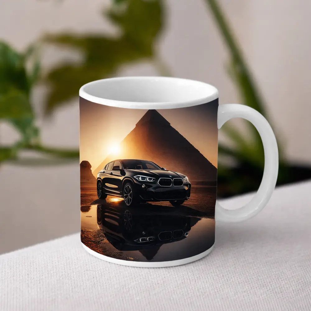 BMW X2 Black Egypt Pyramids Sunset – Mugs