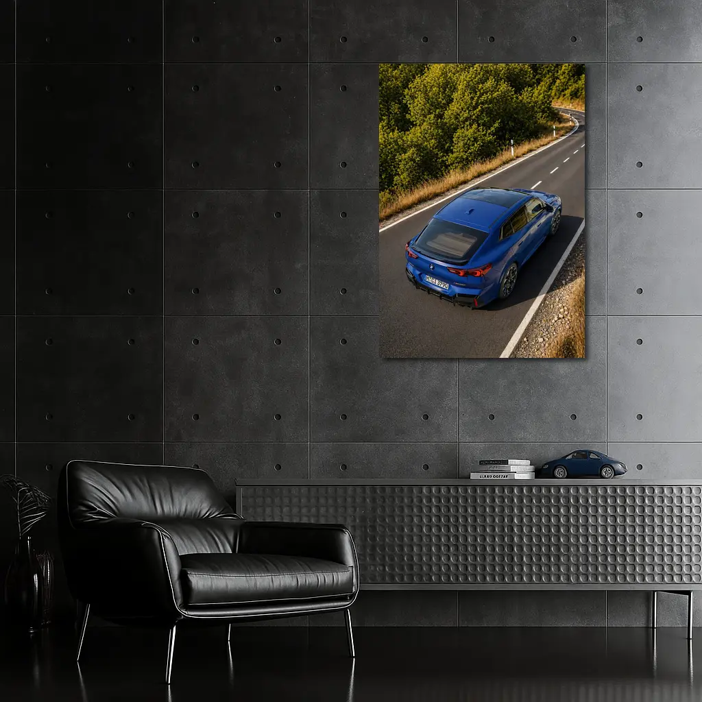 BMW X2 M35i Blue On Winding Road – Wall Art