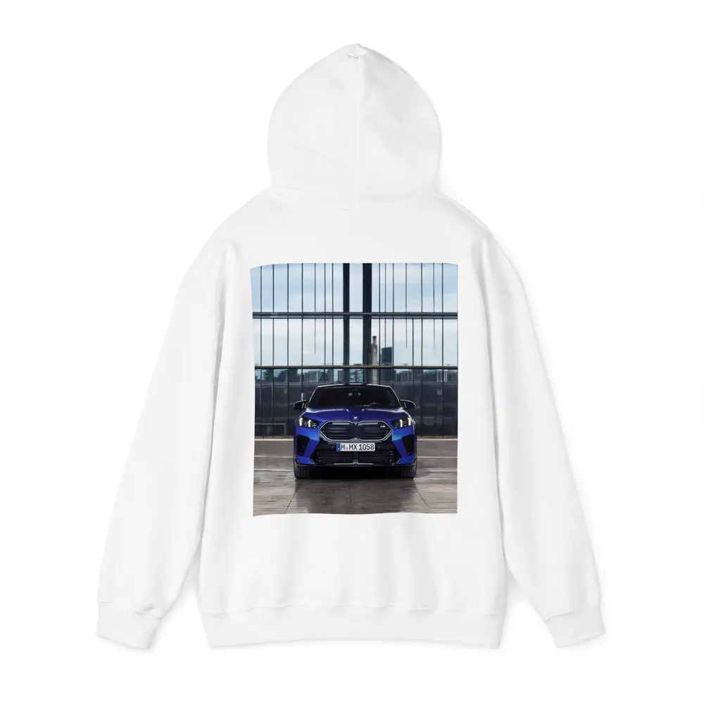 BMW X2 M35i Blue Front Urban Setting – Hoodies