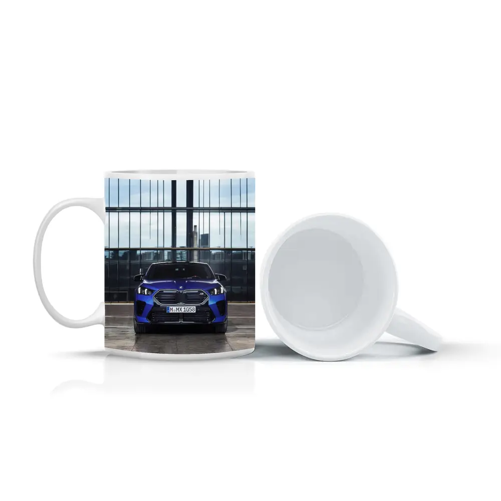 BMW X2 M35i Blue Front Urban Setting – Mugs