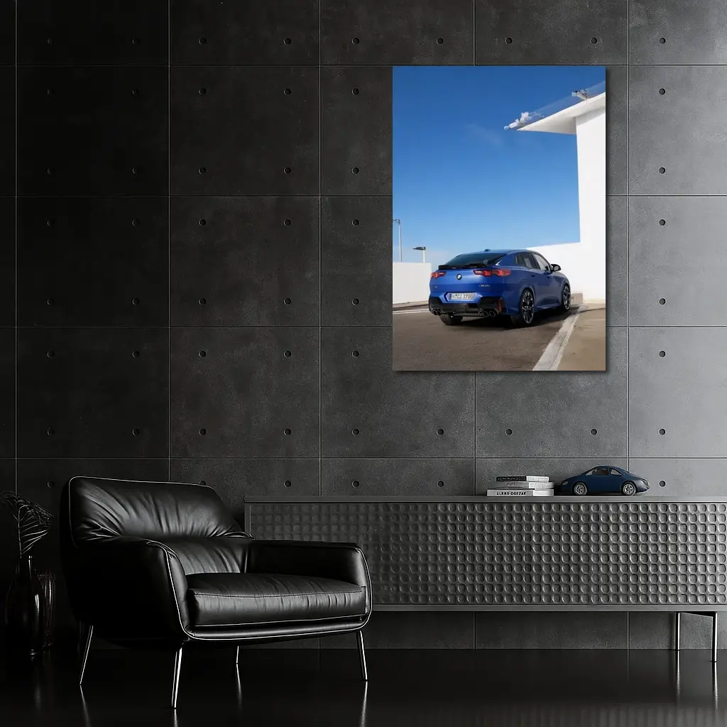 BMW X2 M35i Blue Rear Outdoor – Wall Art
