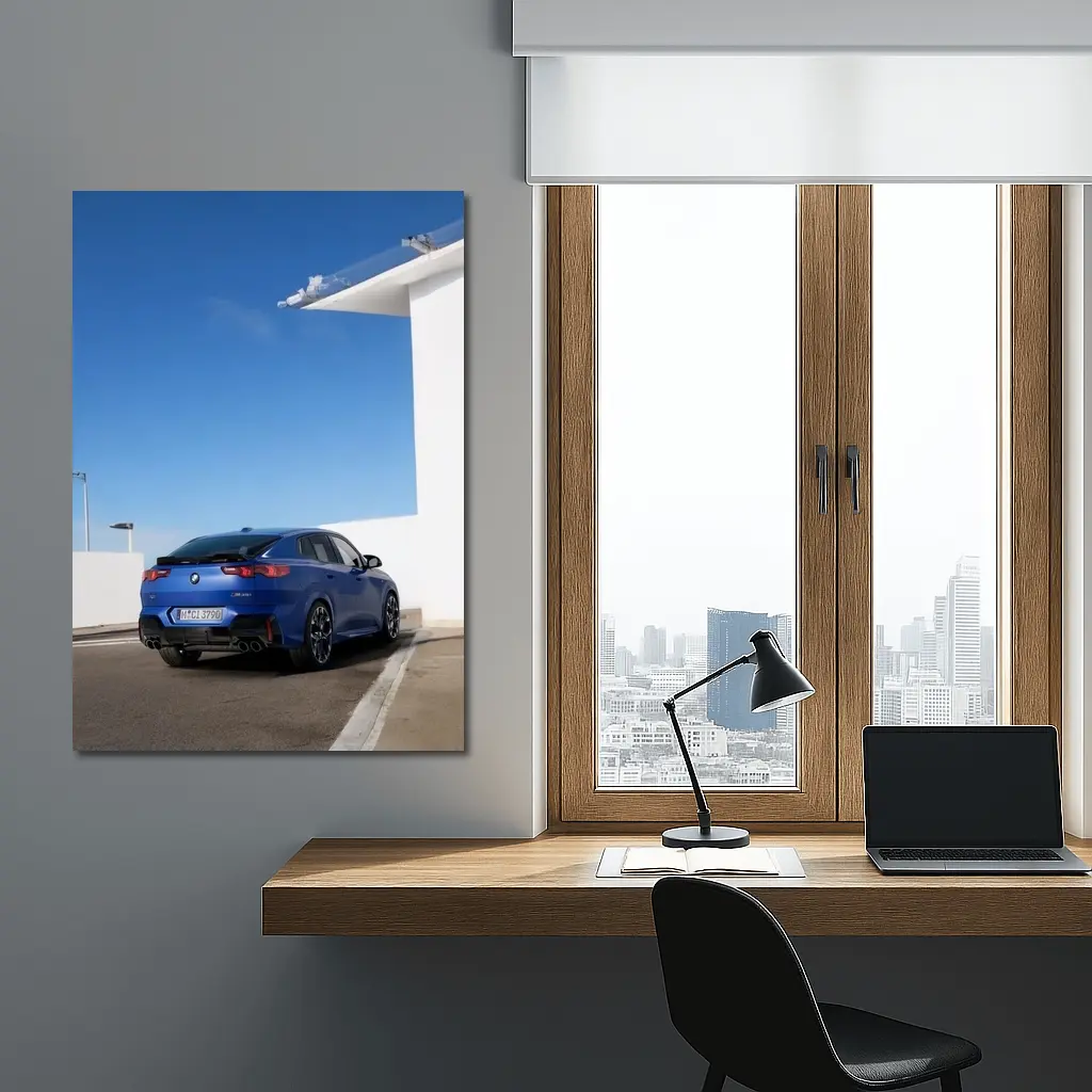 BMW X2 M35i Blue Rear Outdoor – Wall Art