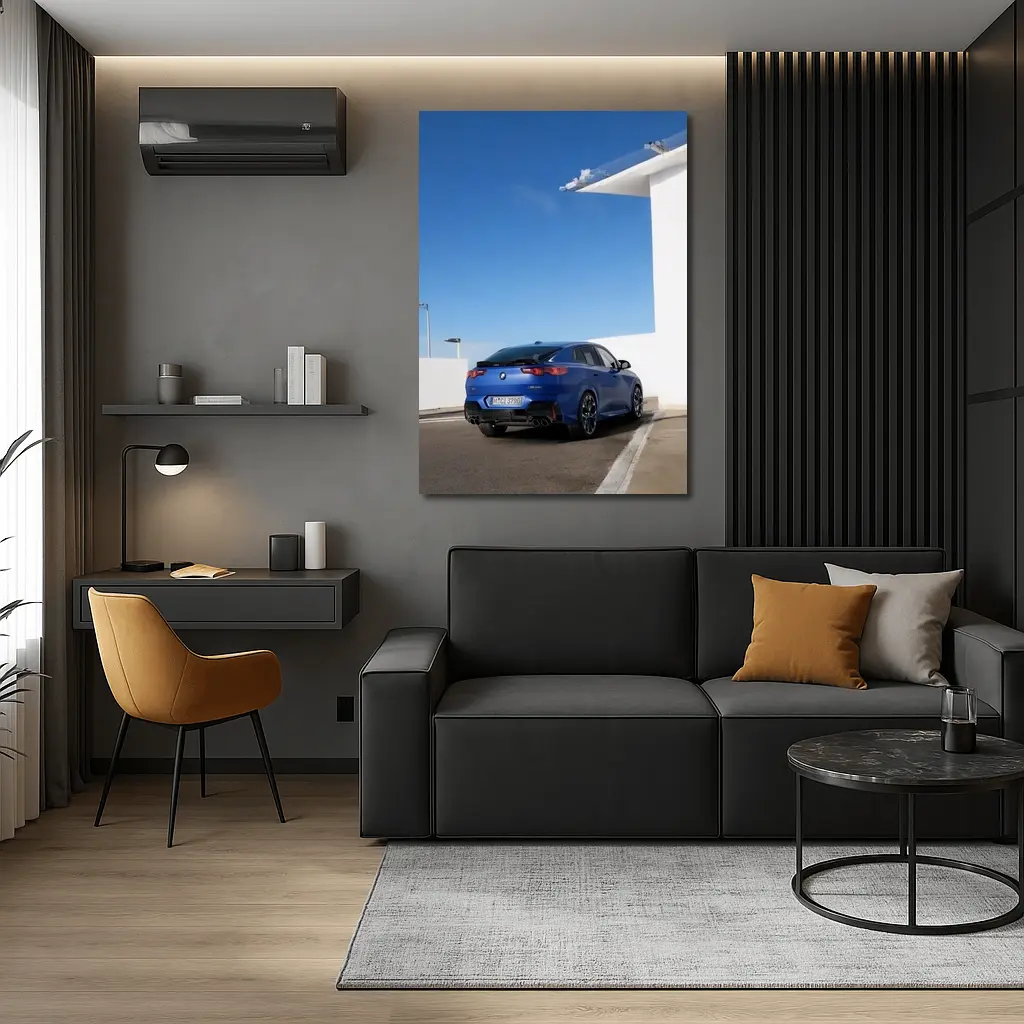 BMW X2 M35i Blue Rear Outdoor – Wall Art