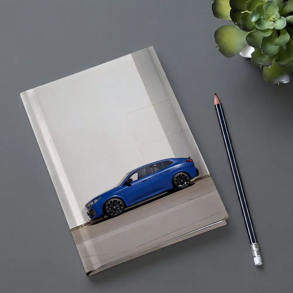 BMW X2 Blue Against White Wall – Notebooks