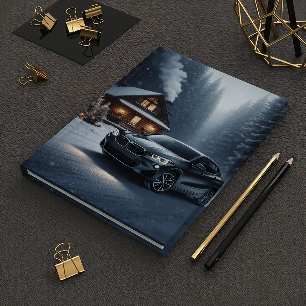 BMW X2 Black SUV Snowy Winter Forest – Notebooks