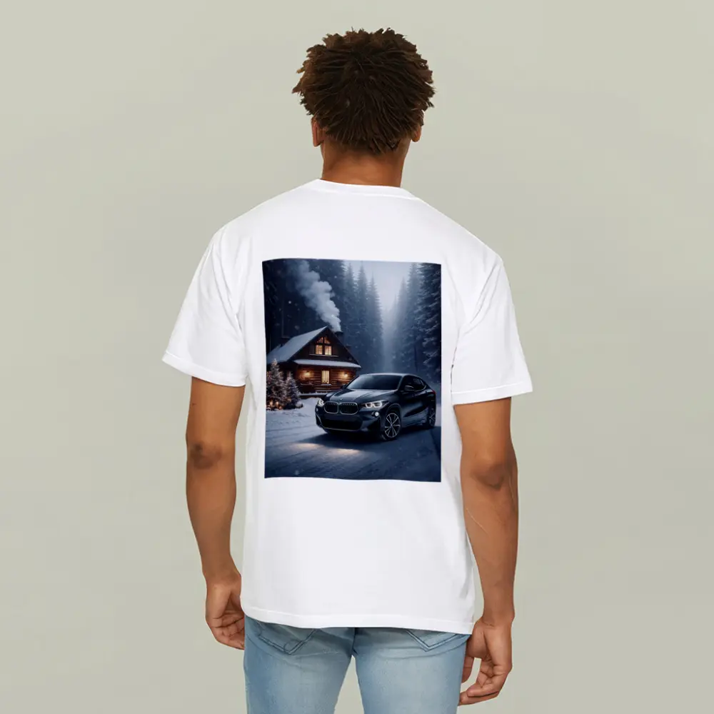 BMW X2 Black SUV Snowy Winter Forest – T-Shirts
