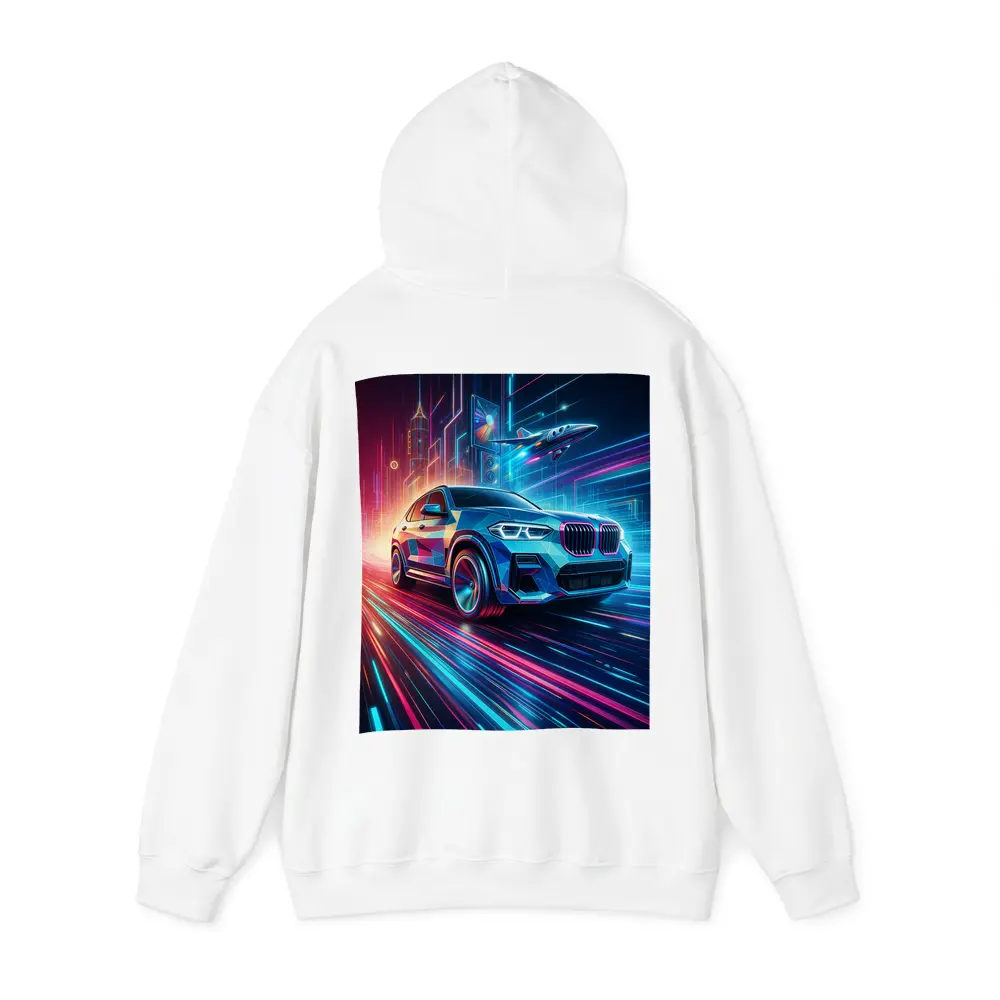 BMW X3 Neon Futuristic City Night Drive – Hoodies